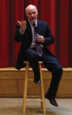 Town Supervisor Robert Greenstein speaking at the League’s “Conversation with the Supervisor” annual event last March.