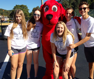 “Clifford” with CCBF teen volunteers.