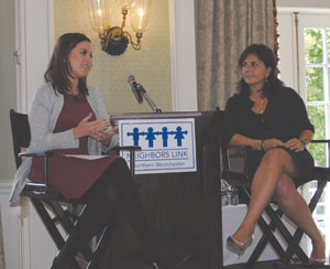 “Women, The Immigrant Experience, and the Media” featured speakers Alicia Menendez, left, and Barbara Fedida. Bibiana Matheis Photo