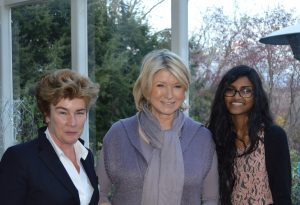 Muffin Dowdle, Board of Directors member; Martha Stewart, Guest and Supporter; Nethmi DeSilva, 2015 Youth of the Year.