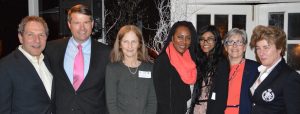 BGCNW Youth of the Year Reception at Crabtree’s Kittle House (left to right): Joel Seligman, President & CEO, Northern Westchester Hospital; R. Todd Rockefeller, President, Board of Directors; Betty Lou Ostrye, Pre-School Director; Athenia Lee,  Teen Center Director; Nethmi DeSilva, 2015 Youth of the Year; Barbara Cutri, Director of Operations; Muffin Dowdle, Board of Directors member.