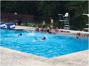 Swimming is a favorite activity at camp