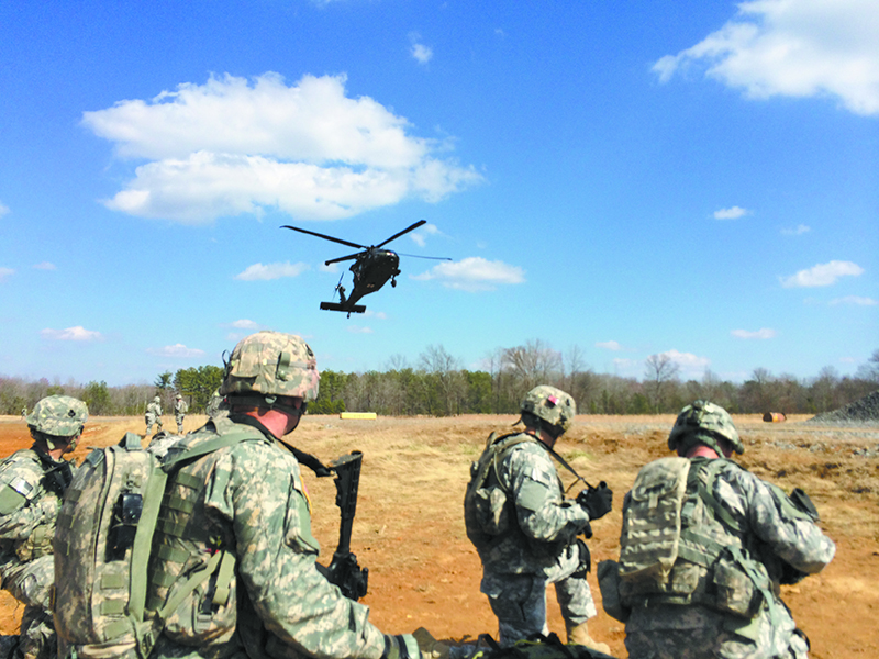 Helicopter Medevac training at Fort Campbell, Kentucky